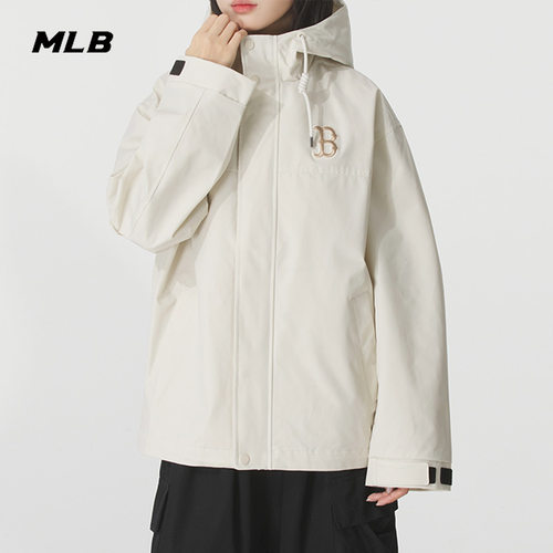 MLB官网宽松防风衣男女装2025新款运动服夹克梭织外套3AWJB0154