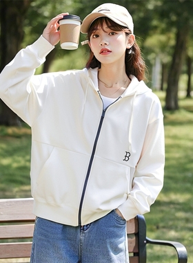 MLB官网运动服男女装2025新款连帽夹克宽松针织外套开衫3ATRB0441