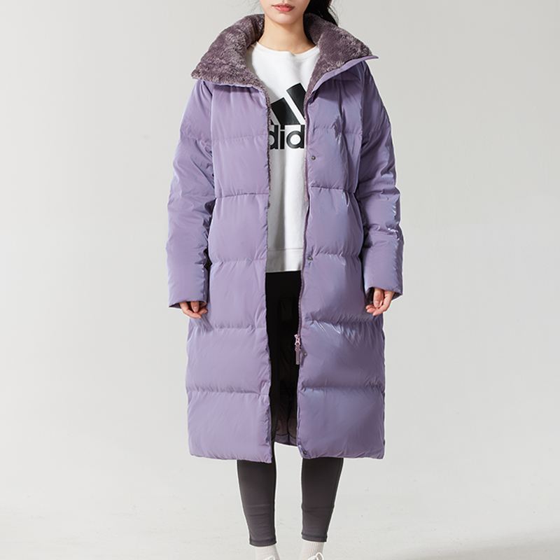 阿迪达斯女装羽绒服冬季运动服户外防风潮流长款保暖棉羽外套