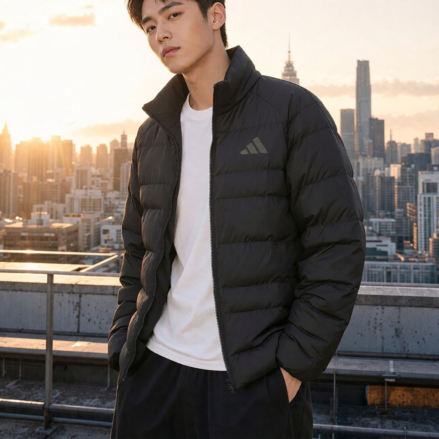 阿迪达斯外套男装女装情侣款官方正品休闲运动服2026冬季新款棉服