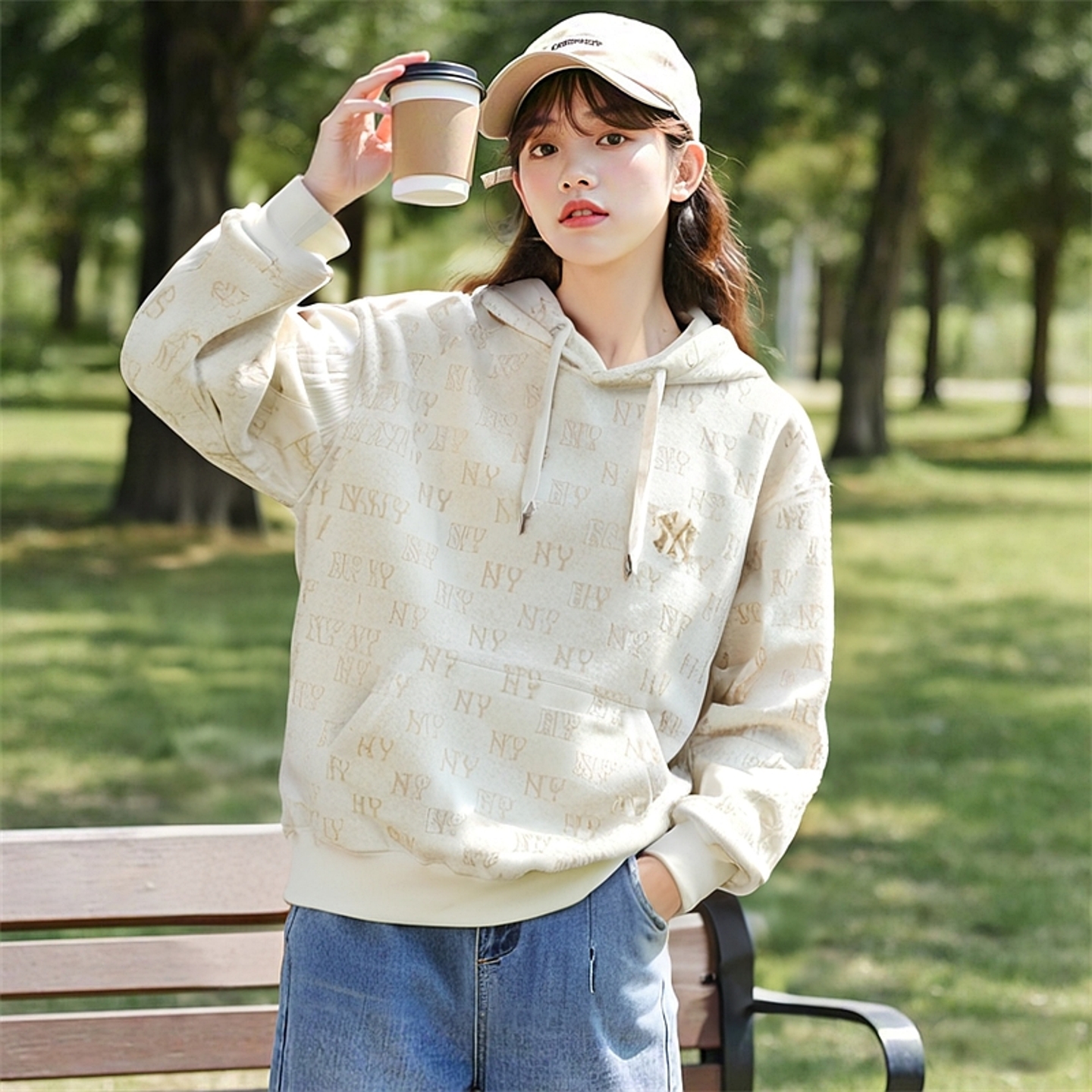 MLB官方情侣卫衣男女装2025冬季新款运动服连帽套头衫3AHDM0154