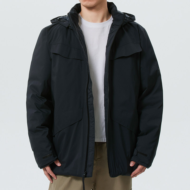 安德玛UA官方户外保暖羽绒服男装冬季新款运动服面包服1389305