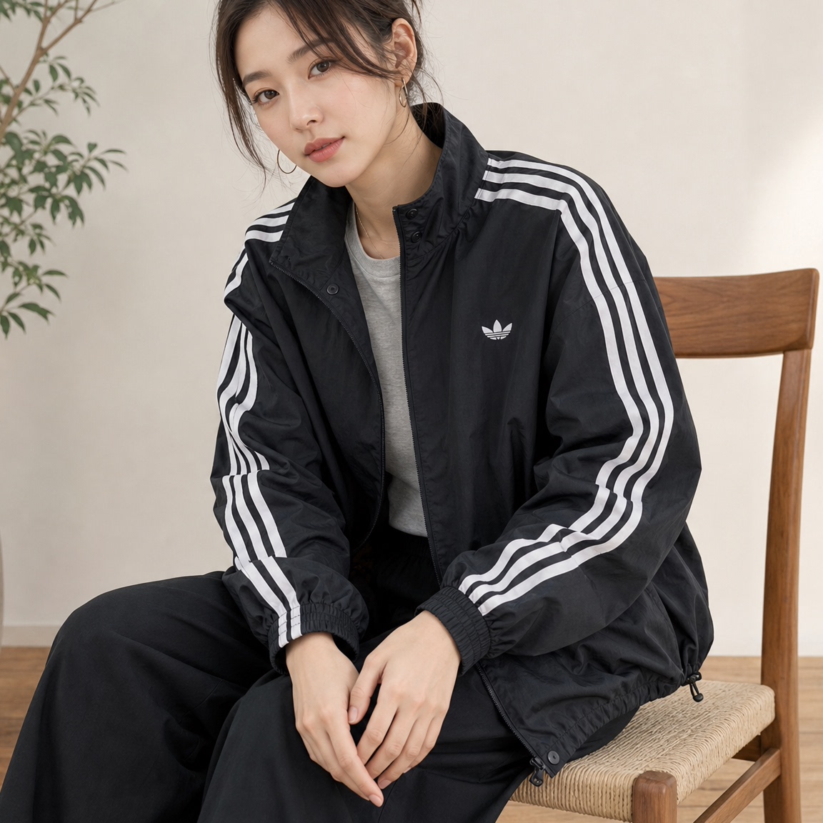 阿迪达斯官方旗舰店正品三叶草外套女款2026秋季新款短款女士夹克