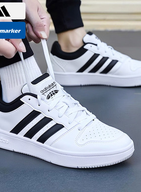 阿迪达斯官方板鞋男2025冬季新款HOOPS CLASSIC运动鞋透气休闲鞋