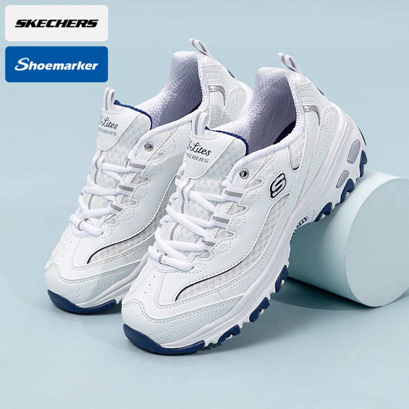 斯凯奇女鞋熊猫鞋官网旗舰店舒适运动鞋厚底休闲老爹鞋简约小白鞋