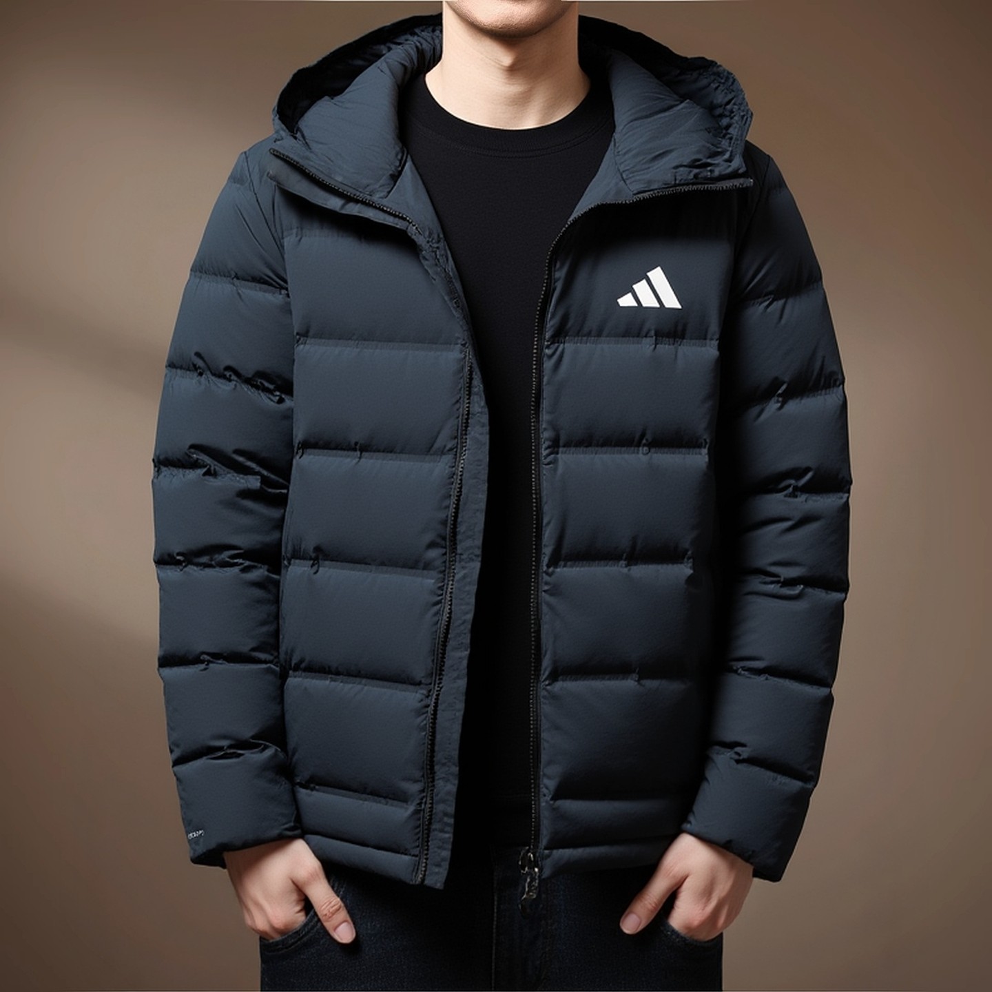 adidas阿迪达斯羽绒服男上衣新款连帽日常舒适休闲保暖外套KH3993