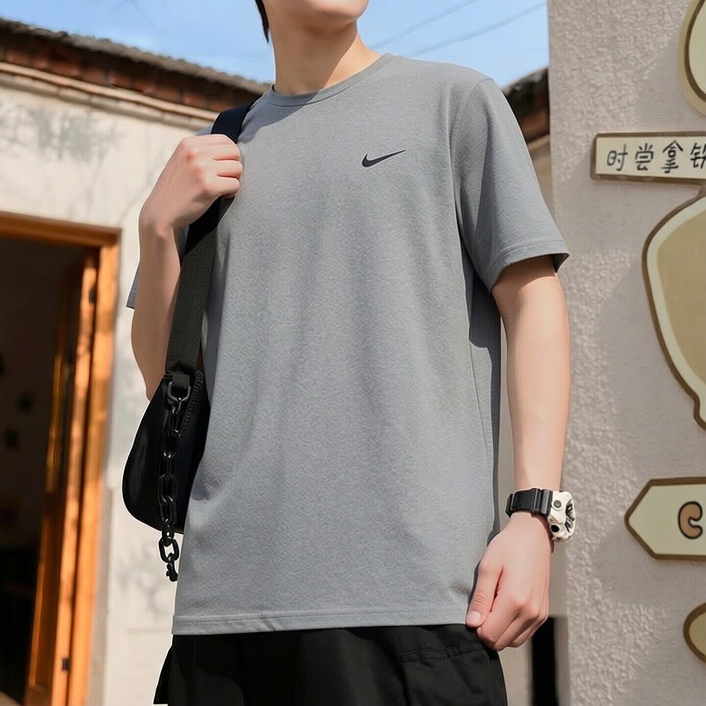 Nike耐克男子透气上衣26夏季新款速干吸汗透气跑步运动服短袖T恤