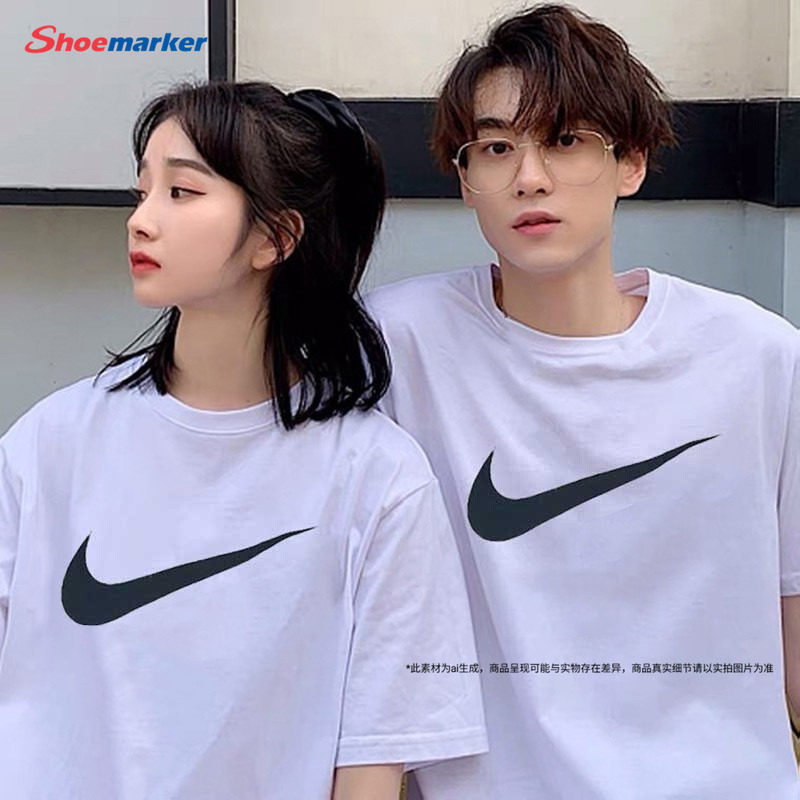 NIKE耐克情侣短袖官方正品2026夏季大LOGO白色运动服纯棉透气T恤