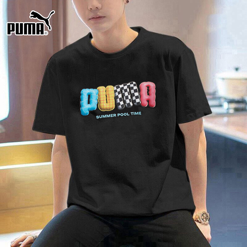 PUMA彪马官网黑色短袖男款2025夏季新款运动服透气T恤半袖632983