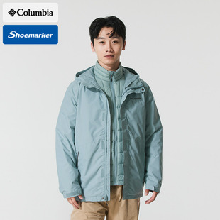 哥伦比亚羽绒内胆三合一运动服男装2025冬季新款保暖夹克防风外套