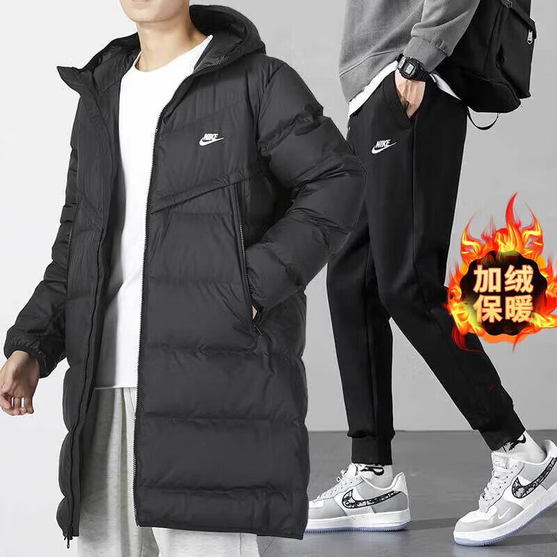NIKE耐克运动套装男装羽绒服棉羽外套夹克束脚长裤休闲保暖两件套,运动服/休闲服装,运动羽绒服,淘宝优惠券,粉丝福利购,淘宝优惠卷