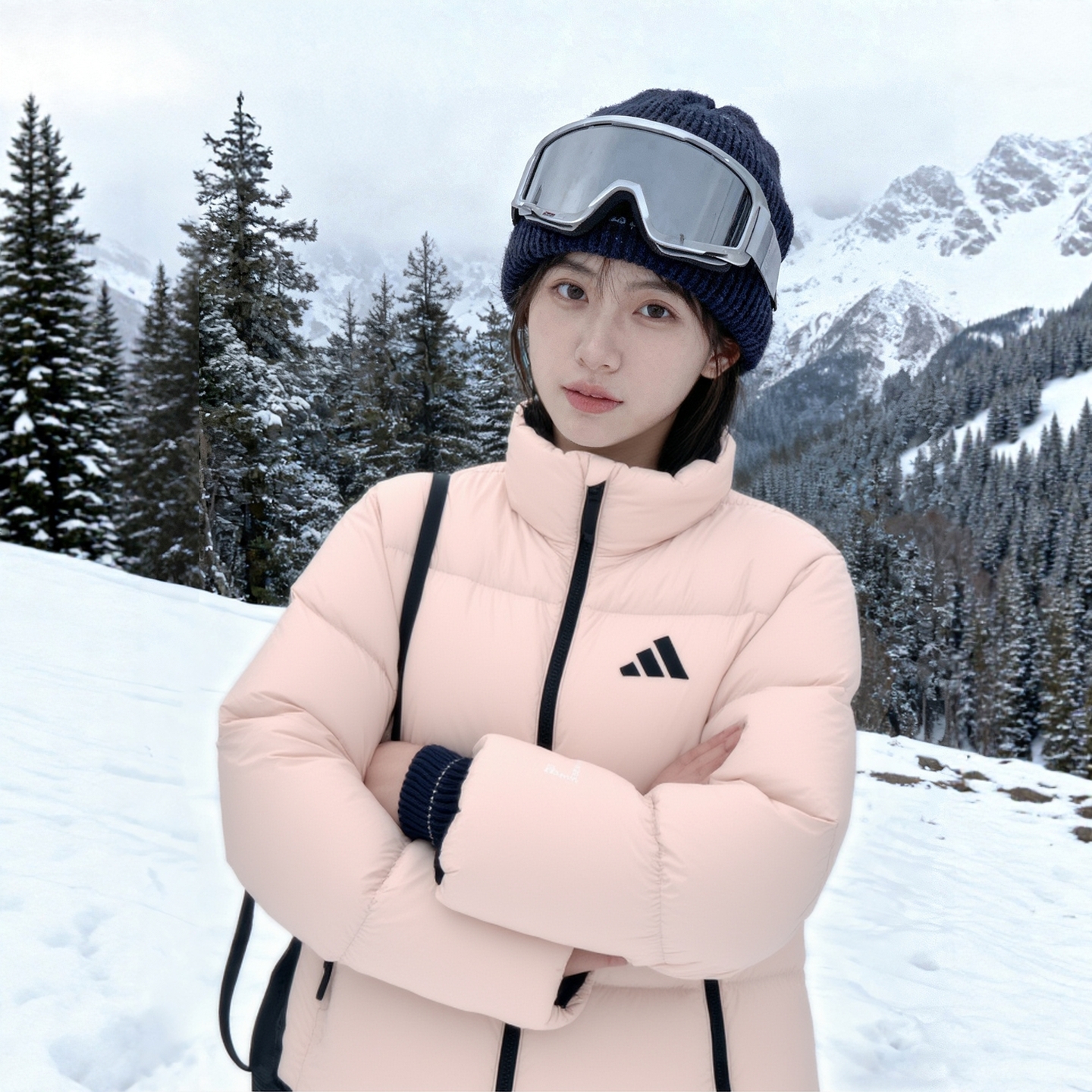 阿迪达斯官方正品羽绒服女装2025冬季新款运动休闲保暖面包服外套