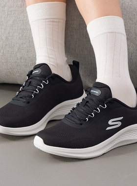 斯凯奇夏季新款女鞋跑鞋AIR-COOLED舒适健身训练鞋绑带运动休闲