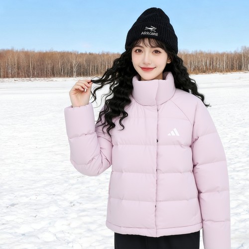 阿迪达斯官方正品羽绒服女2025冬季新款运动休闲面包服潮流排骨服