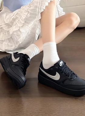 耐克女鞋旗舰店 WMNS GAMMA FORCE新款运动休闲鞋 黑色板鞋HQ1674