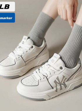 MLB官网NY低帮板鞋2025新款男女鞋复古休闲鞋厚底运动鞋3ASXCLB3N