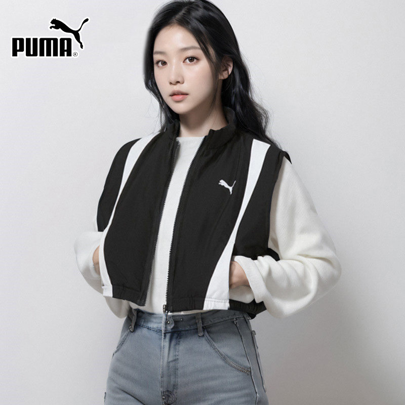 PUMA彪马官方拼接马甲女装2026春季新款休闲运动服宽松背心626032,运动服/休闲服装,单马甲,淘宝优惠券,粉丝福利购,淘宝优惠卷
