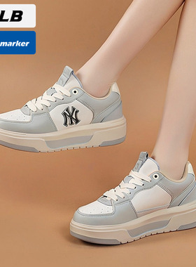 MLB官方NY拼接板鞋女鞋2025新款厚底休闲鞋复古运动鞋3ASXCLS4N