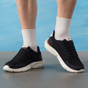 STREET 斯凯奇男鞋 USA MENS WEAR黑色网面透气休闲运动 2025新款