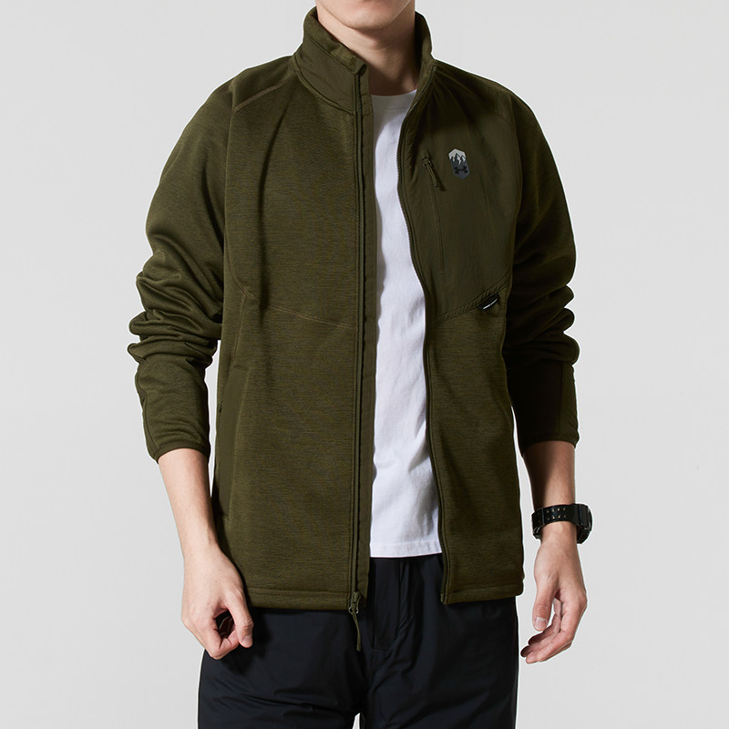 UA安德玛夹克男装冬季加绒保暖运动服户外健身训练外套跑步休闲衣