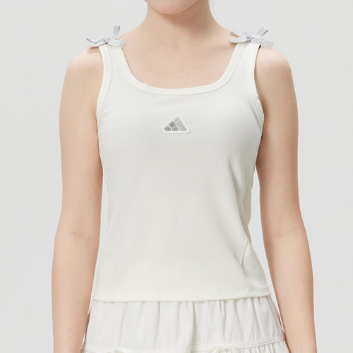 阿迪达斯运动背心女2026春季新款健身跑步训练无袖T恤吊带KS0043