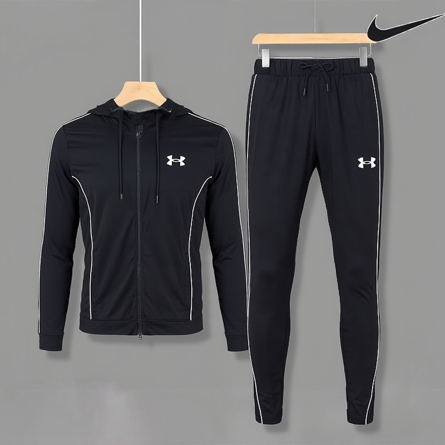 安德玛UA官方春季Tracksuit男子夹克长裤宽松运动休闲套装1390152,运动服/休闲服装,运动套装,淘宝优惠券,粉丝福利购,淘宝优惠卷