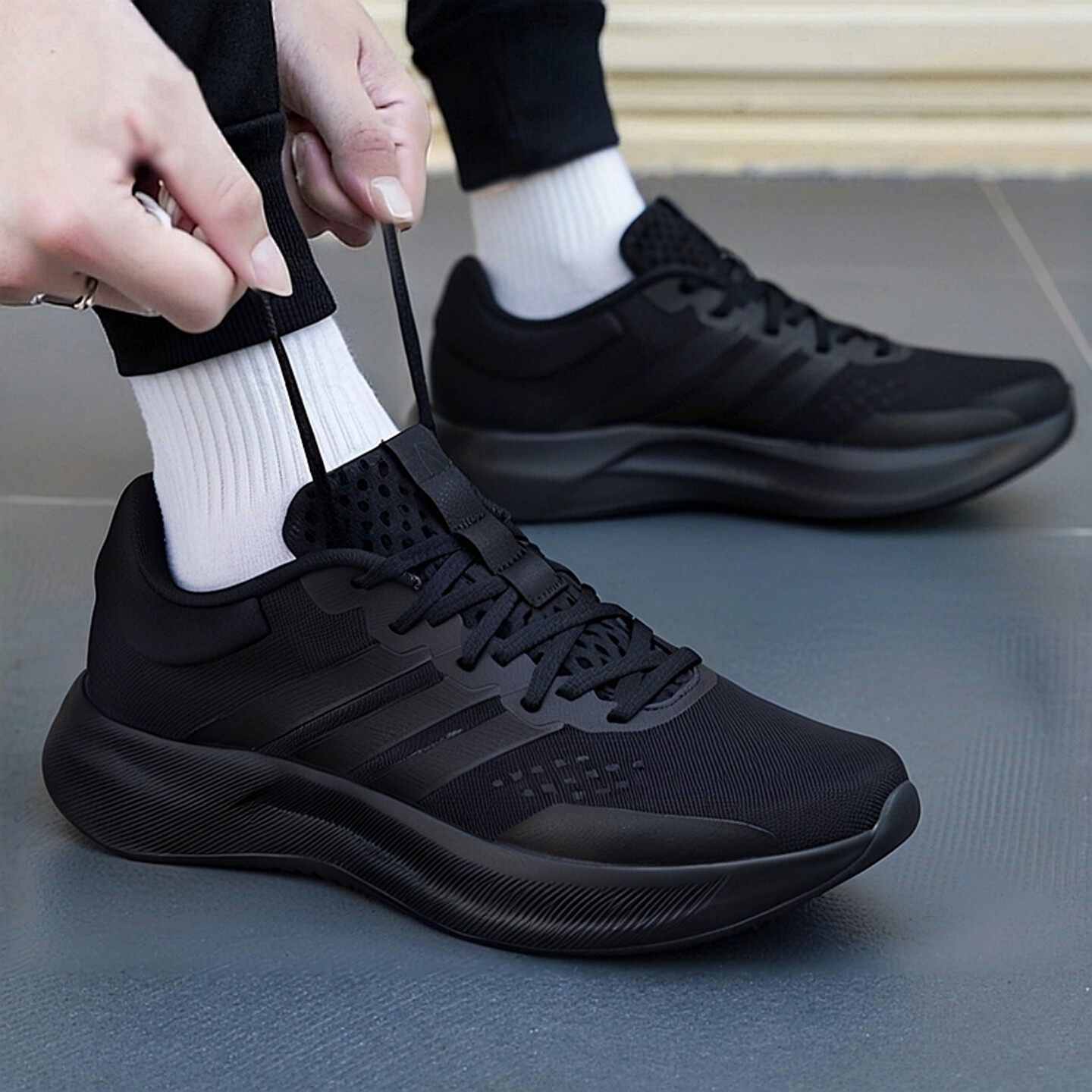 Adidas阿迪达斯正品跑步鞋男鞋秋季新款轻便网面透气运动鞋休闲鞋