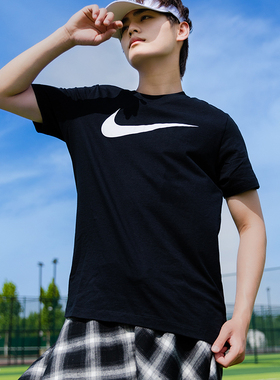 Nike/耐克短袖男2025新款运动白色圆领休闲跑步半袖T恤DC5095-010