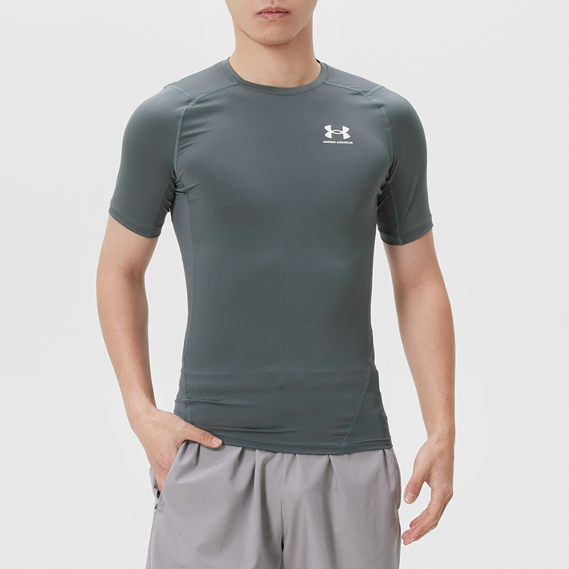 安德玛UA官方紧身短袖T恤2025新款训练运动服跑步半袖1361518-012