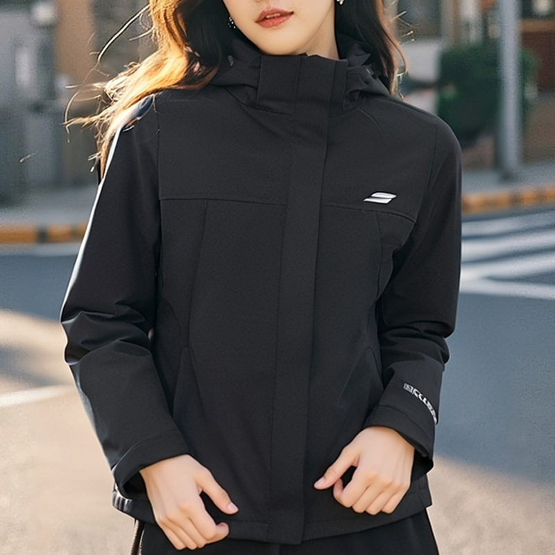 斯凯奇女士梭织外套2025秋季新款运动服户外休闲夹克宽松上衣潮