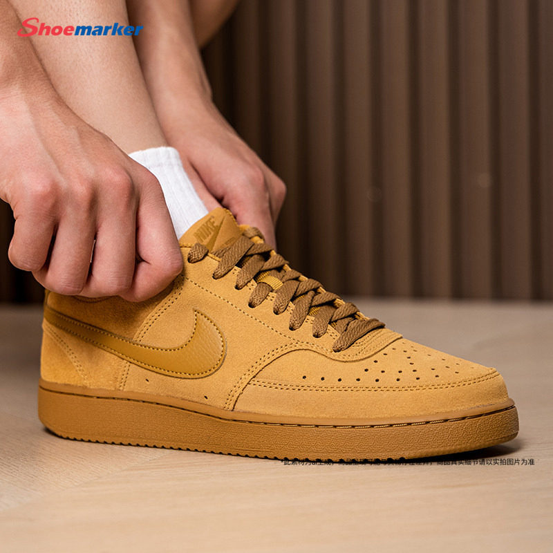 耐克NIKE官方正品男鞋COURT VISION小麦色板鞋夏季新款运动休闲鞋