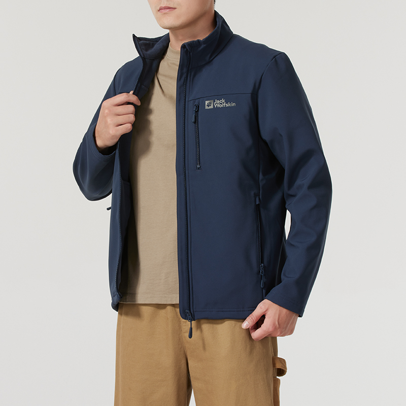 JackWolfskin狼爪软壳夹克男2025秋季新款户外运动服