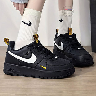 大童运动鞋 空军一号黑色AF1休闲鞋 HF0095 女2025新款 Nike耐克板鞋