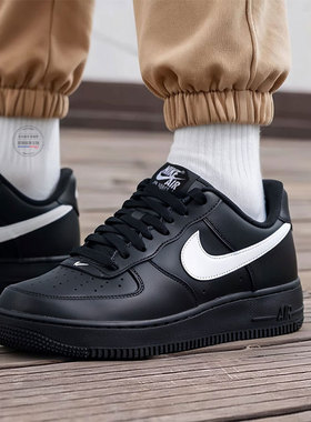 NIKE耐克黑色休闲鞋男鞋2025新款空军一号板鞋低帮运动鞋子FZ0627