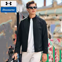 Ua under Armour Woven Stand-Collar Jacket Men's 2025 Spring New Sportswear Breathable Running Casual Jacket