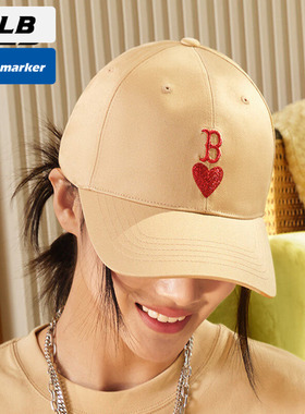 MLB官网爱心鸭舌帽男女帽子2025新款运动帽遮阳棒球帽3ACPH014N