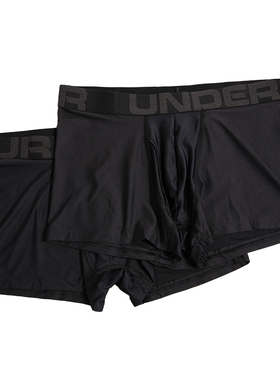 安德玛官方UA Tech男士干爽舒适3英寸健身运动训练内裤-2条装短裤