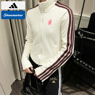 Adidas阿迪达斯短款灯芯绒外套女装26春马年新年款小夹克衫KG3456