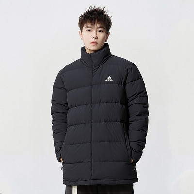 Adidas阿迪达斯羽绒服夹克男款25冬季新款中长款立领保暖羽绒外套