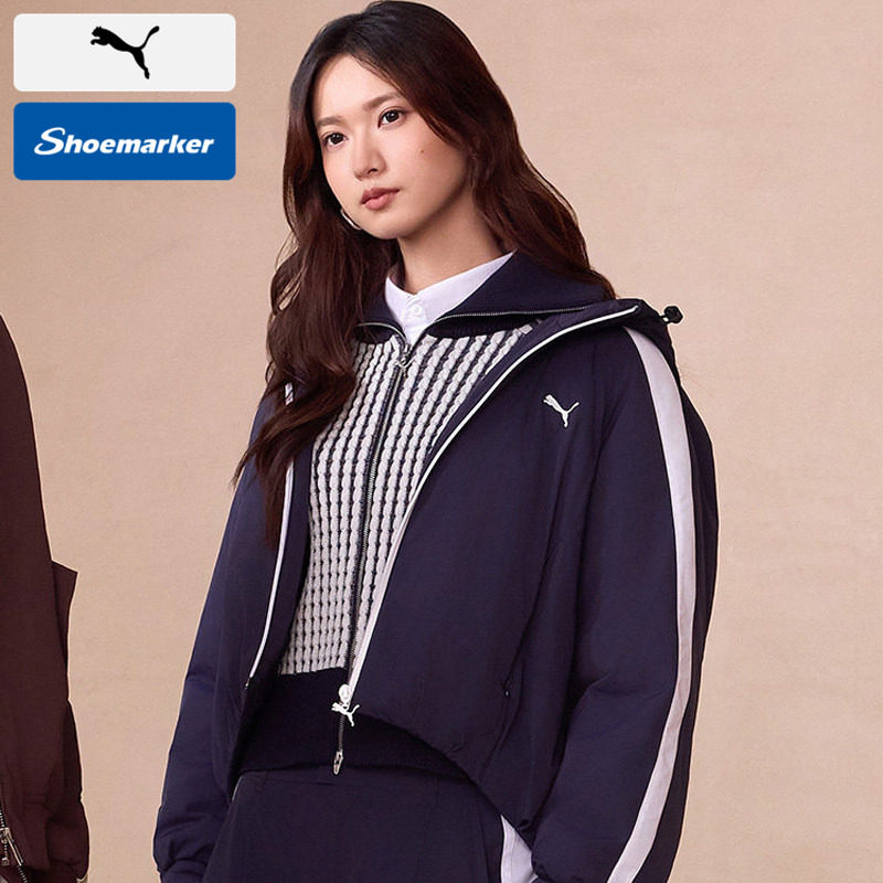 PUMA彪马夹克女子新款跑步运动服休闲保暖连帽外套棉服63744