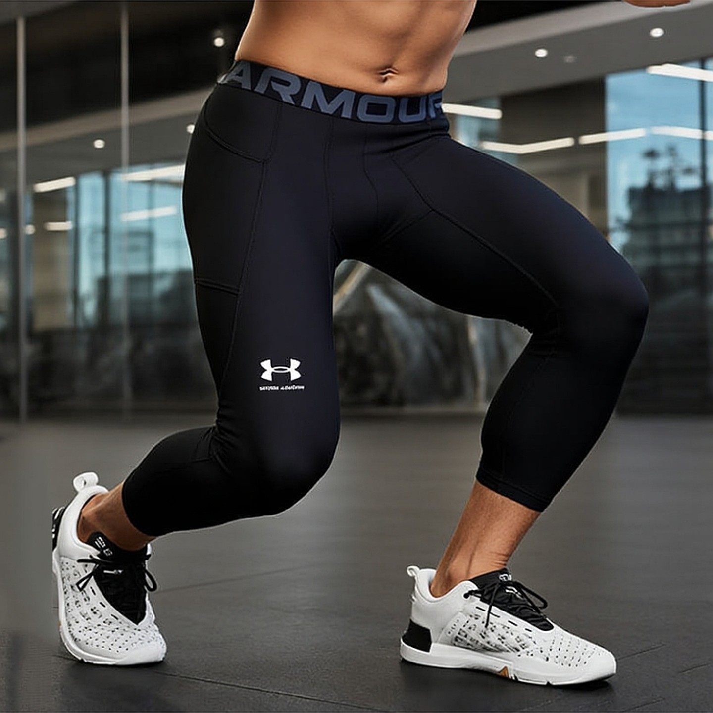 安德玛男裤2026春季新款运动裤跑步训练舒适透气休闲紧身弹力中裤,运动服/休闲服装,运动长裤,淘宝优惠券,粉丝福利购,淘宝优惠卷