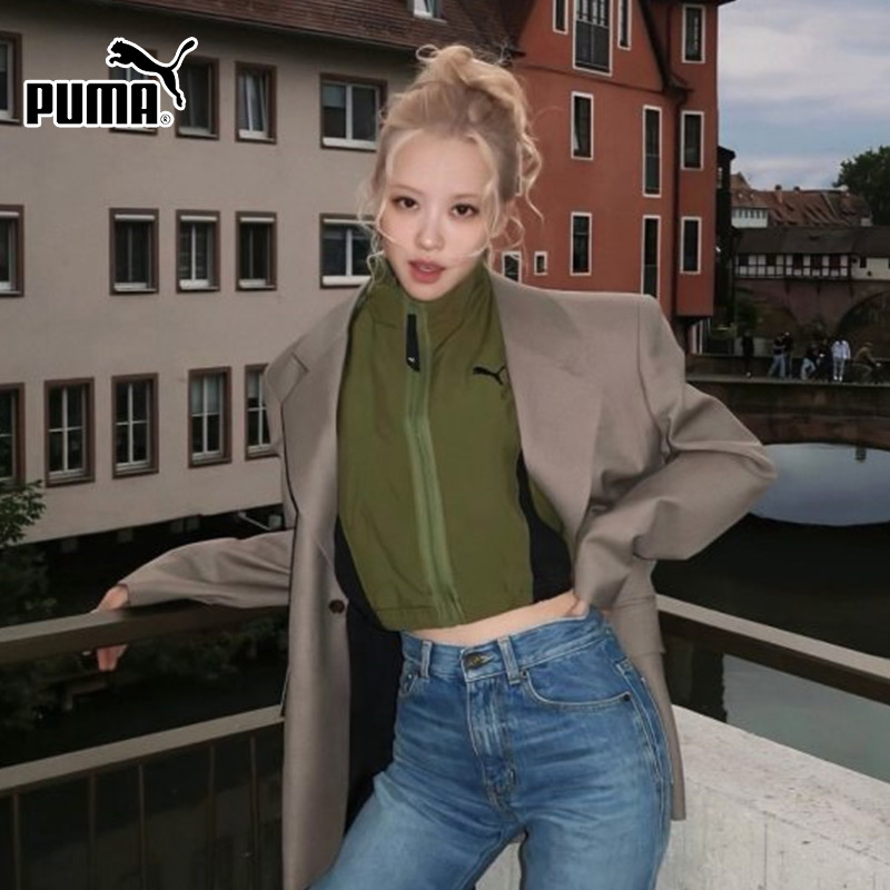 【ROSE朴彩英同款】彪马立领单马甲女2025新款运动服背心62