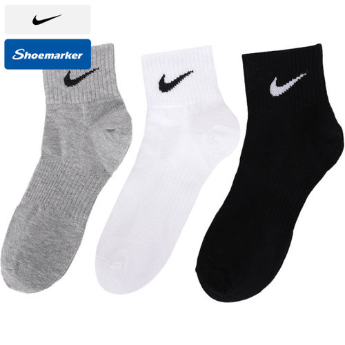 Nike耐克官方男女袜子2025春季新款 休闲中筒袜三双装SX4706