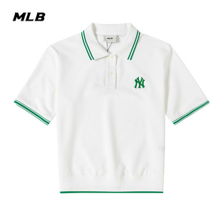 宽松运动半袖 MLB官网透气短袖 新款 Polo衫 T恤3FPQB0243 女2025夏季