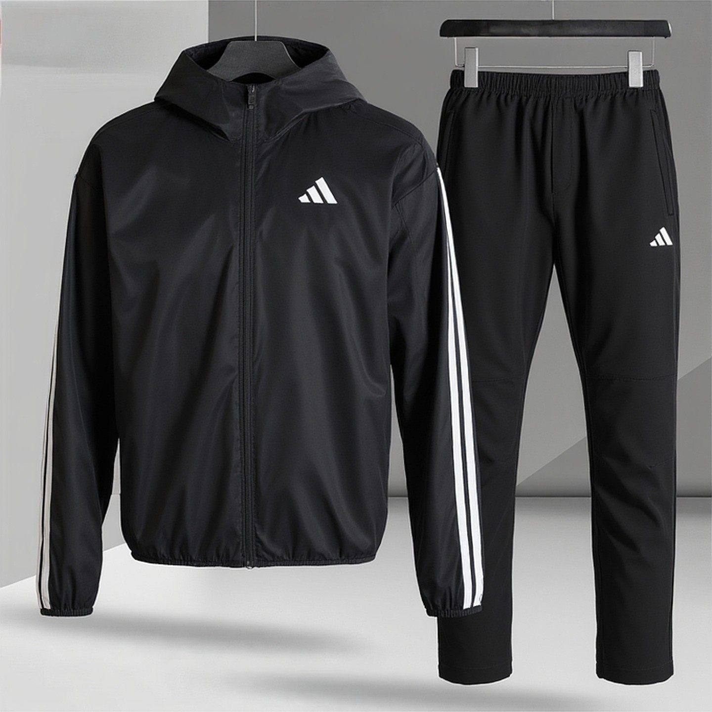 Adidas阿迪达斯套装梭织外套男2026春季新款运动服连帽长裤两件套,运动服/休闲服装,运动套装,淘宝优惠券,粉丝福利购,淘宝优惠卷