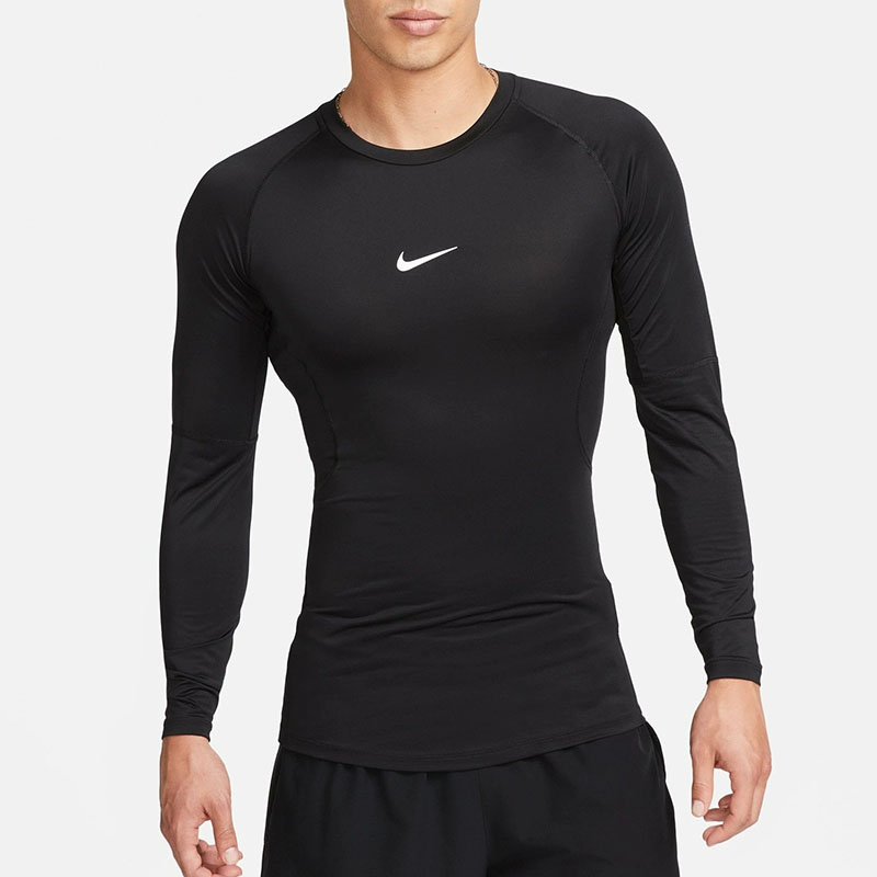 NIKE耐克官方正品男子上衣2026新款Dri-Fit速干黑色健身服紧身衣