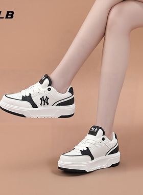 MLB官网NY厚底板鞋男女鞋2025冬季新款撞色休闲鞋运动鞋3ASXD015N