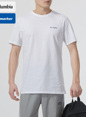 哥伦比亚官方圆领短袖男子新款户外运动服T恤透气宽松半袖AJ2960
