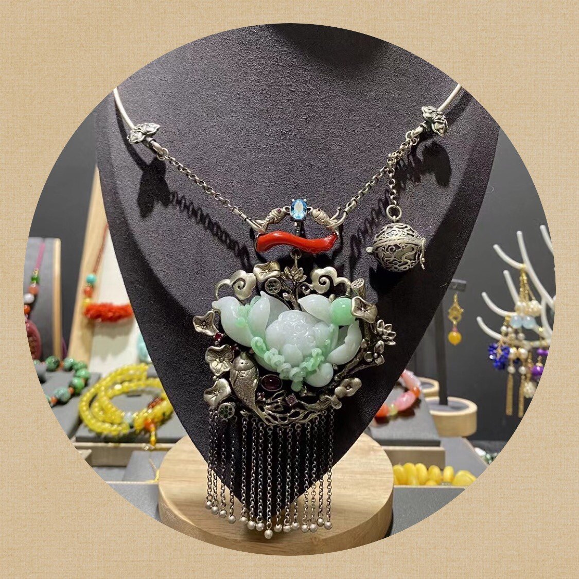 Ocean natural Old beeswax Amber Blood Perot Lap Multi-turn Ring Bracelet Bracelet Pendant men and women 108in the Jewelry/Diamond/Jade/Gold , Natural amber (New) , Choker  category - from Buy2taobao.com to provide professional Taobao agent buy service