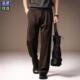 男 宽松直筒高级感垂坠桑蚕丝休闲裤 高端老钱风打褶阔腿西裤 男春季